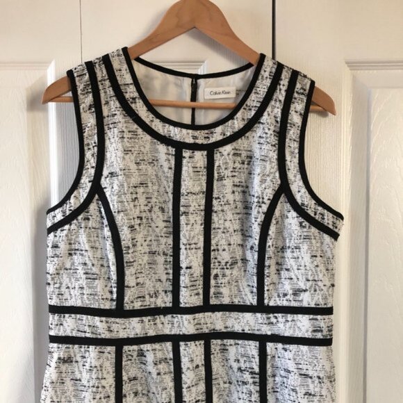Calvin Klein Black/White Sleeveless Sheath Dress - Picture 7 of 8